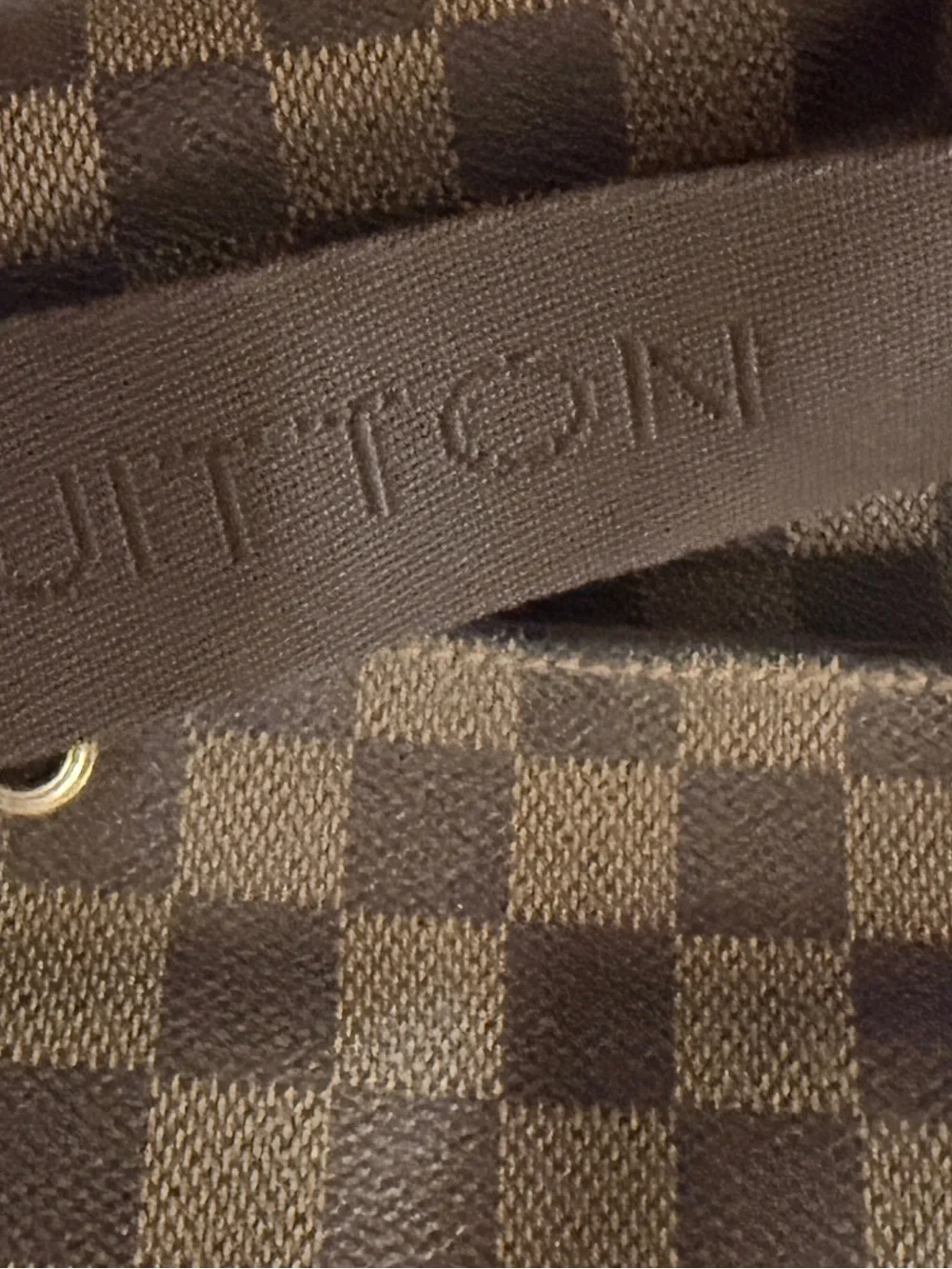 Louis Vuitton Damier Ebene Checkered Messenger Bag in Brown